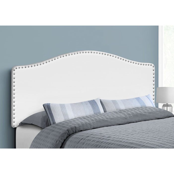 Queen Upholstered Headboard - White/Black