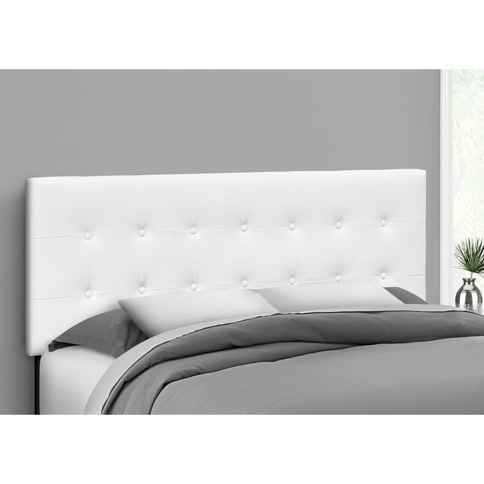 Queen Upholstered Headboard - White/Black