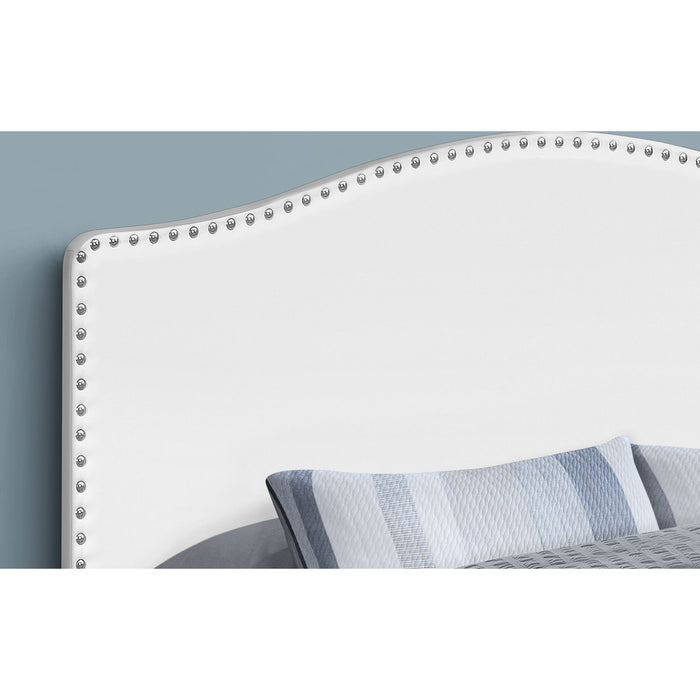 Queen Upholstered Headboard - White/Black