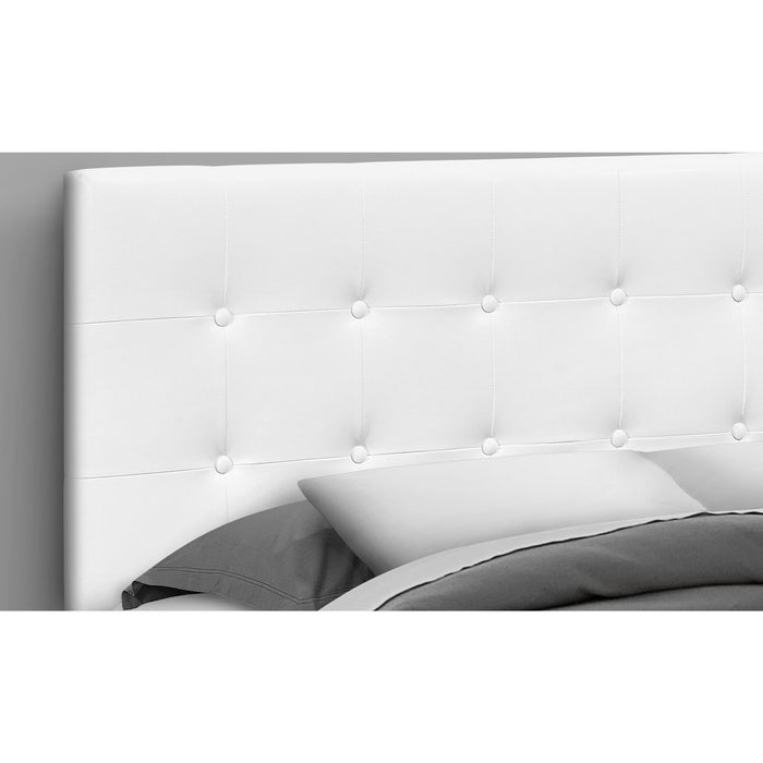 Queen Upholstered Headboard - White/Black