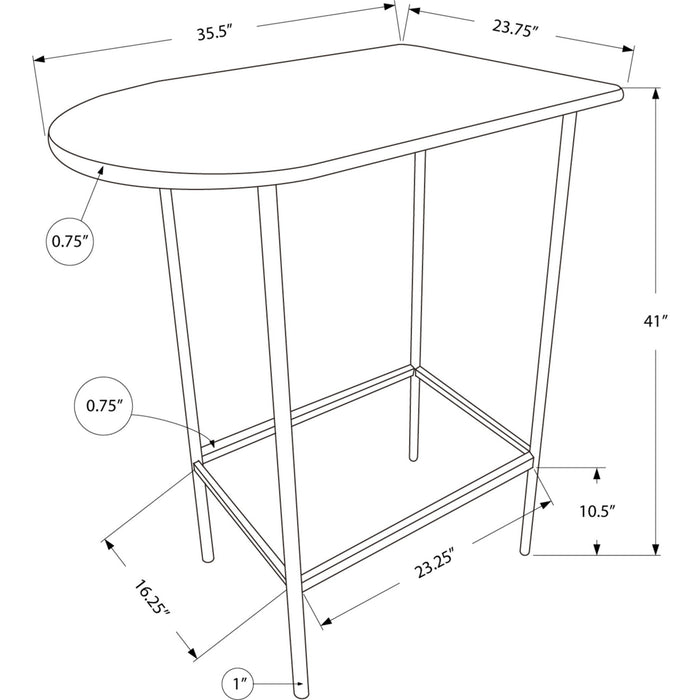 Rectangle Bar Table - Faux Marble Top, Seats 2