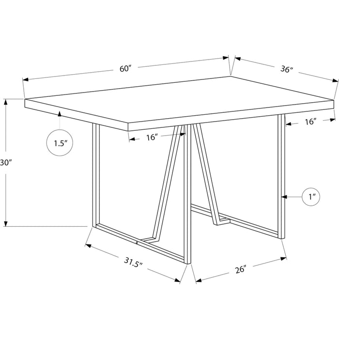 Rectangle Dining Table - Laminate Top, Seats 4