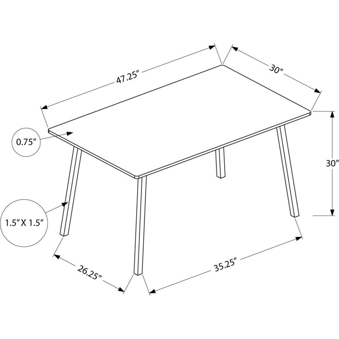 Rectangle Dining Table - Laminate Top, Seats 4