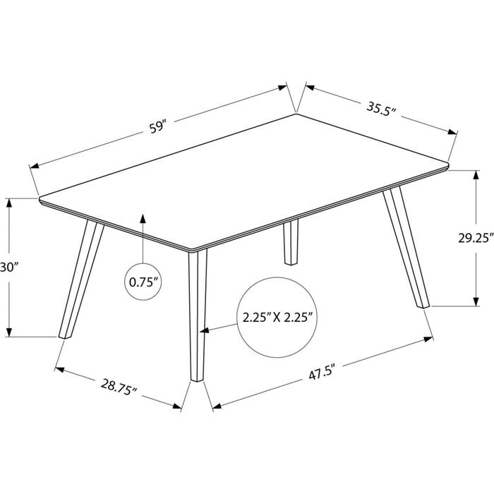 Rectangle Dining Table - Wood Top, Seats 4
