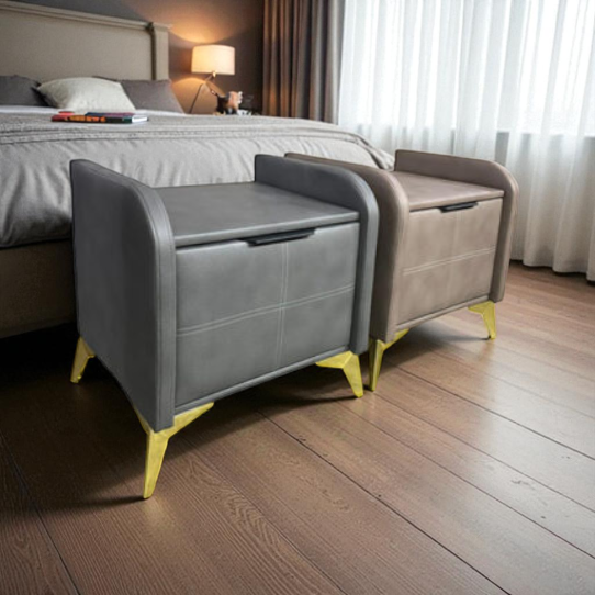 Remy Faux Leather Side Table