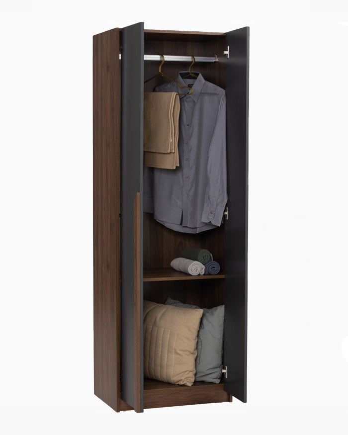 Rich Open Door Wardrobe - Walnut