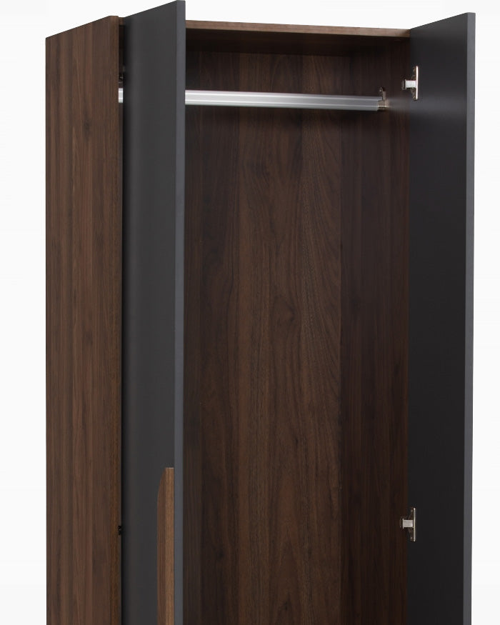 Rich Open Door Wardrobe - Walnut