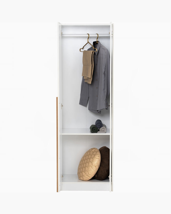 Rich Open Door Wardrobe - White