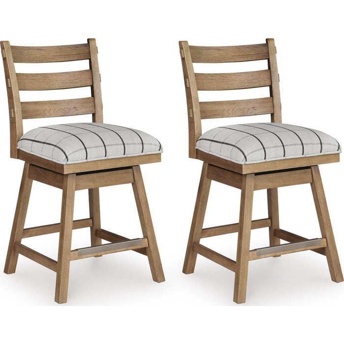 Ridgester Counter Height Stool - Light Brown - (D858-224)