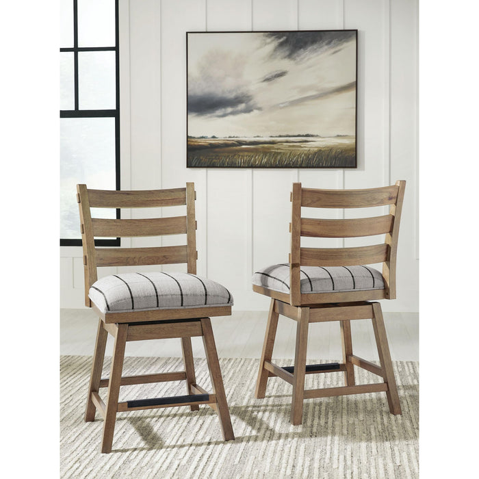 Ridgester Counter Height Stool - Light Brown - (D858-224)