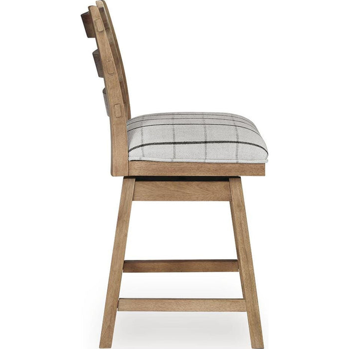 Ridgester Counter Height Stool - Light Brown - (D858-224)
