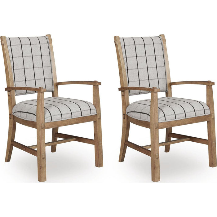 Ridgester Dining Arm Chair - Light Brown - (D858-01A)