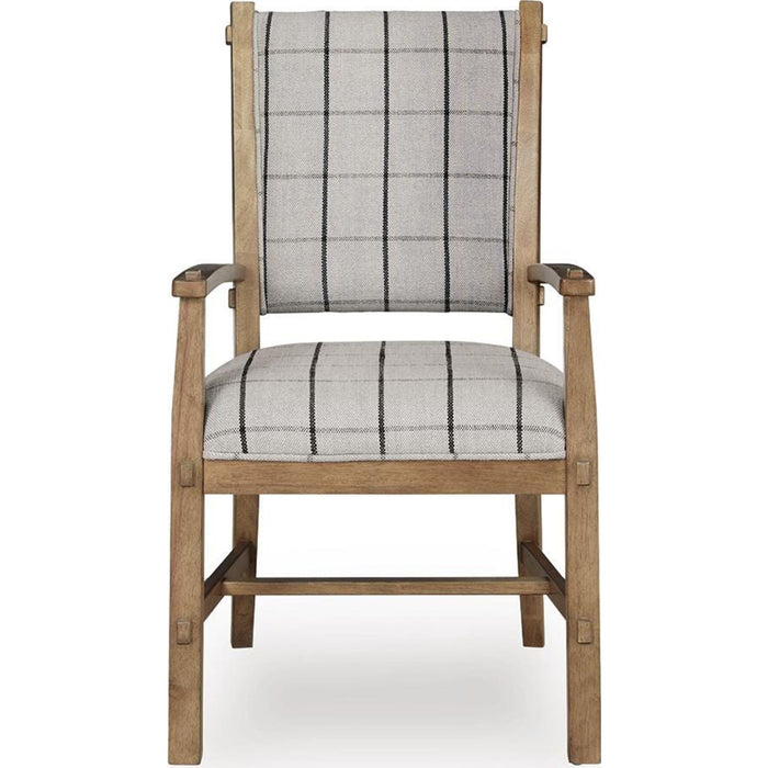 Ridgester Dining Arm Chair - Light Brown - (D858-01A)