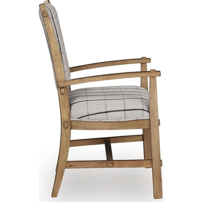 Ridgester Dining Arm Chair - Light Brown - (D858-01A)