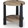Ridgester End Table - Light Brown/Black