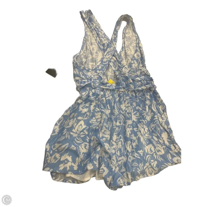 Romper By Sugar Lips In Blue & White, Size: S