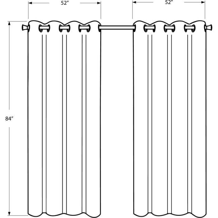 Room Darkening Curtain Panel (Set of 2) - 52" x 84"