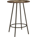 Round Bar Table - Faux Marble Top, Seats 2