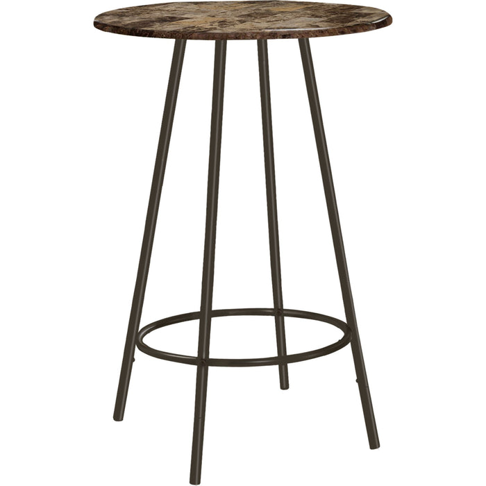 Round Bar Table - Faux Marble Top, Seats 2