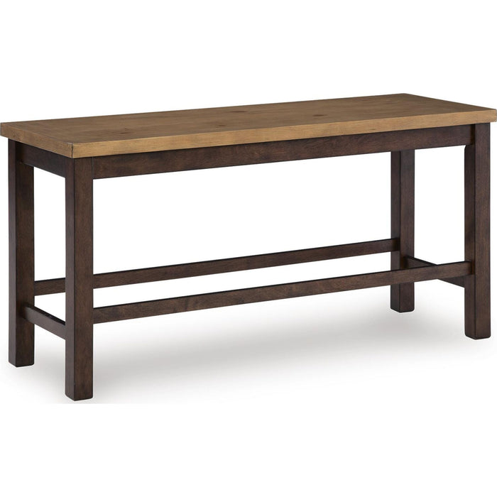 Rylandeen Counter Height Bench - Light Brown/Dark Brown - (PCD651-09)