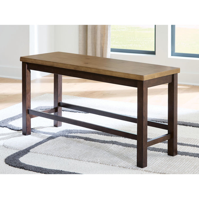 Rylandeen Counter Height Bench - Light Brown/Dark Brown - (PCD651-09)