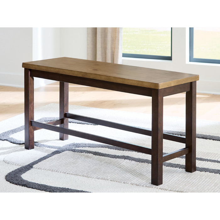 Rylandeen Counter Height Bench - Light Brown/Dark Brown - (PCD651-09)