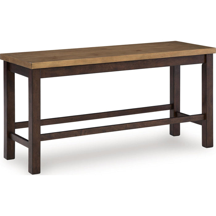 Rylandeen Counter Height Bench - Light Brown/Dark Brown - (PCD651-09)
