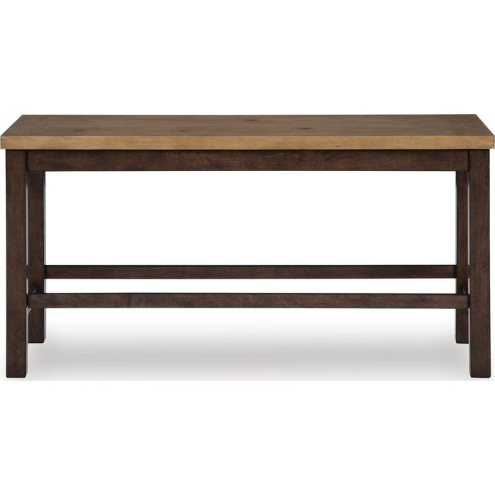 Rylandeen Counter Height Bench - Light Brown/Dark Brown - (PCD651-09)