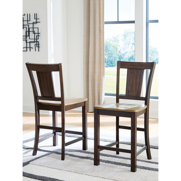 Rylandeen Counter Height Stool - Light Brown/Dark Brown - (PCD651-124)