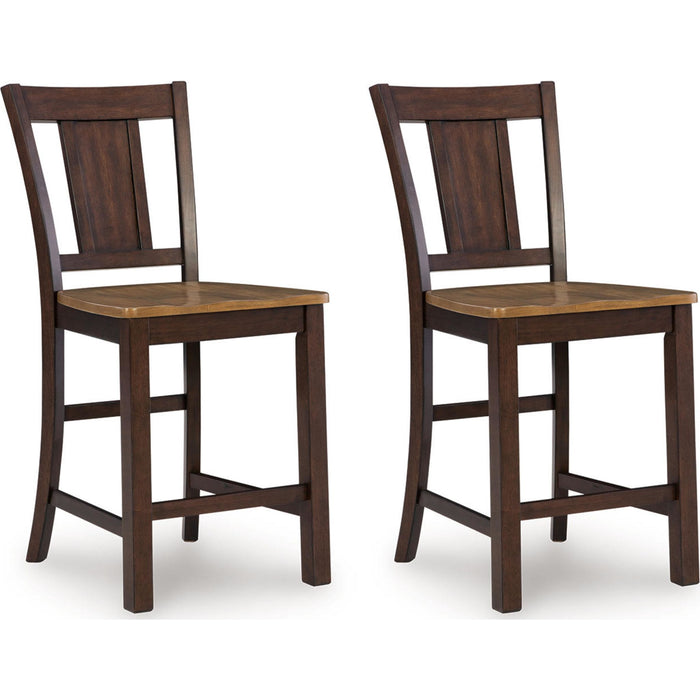 Rylandeen Counter Height Stool - Light Brown/Dark Brown - (PCD651-124)
