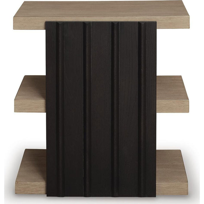 Rylandyn End Table - Black/Light Brown
