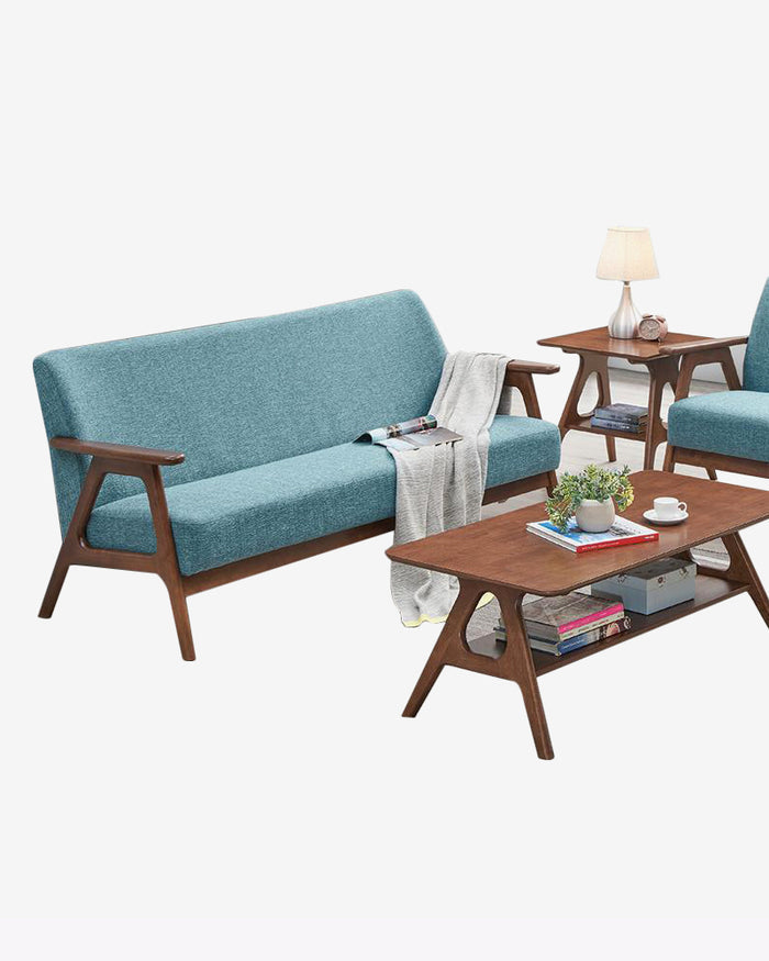 Saaho Wooden Sofa Set