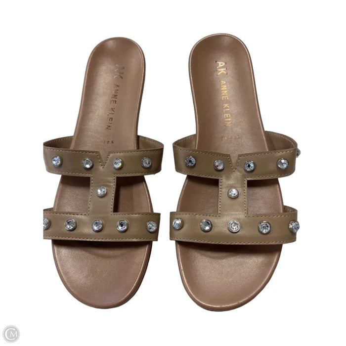 Sandals Flats By Anne Klein In Tan, Size: 9.5