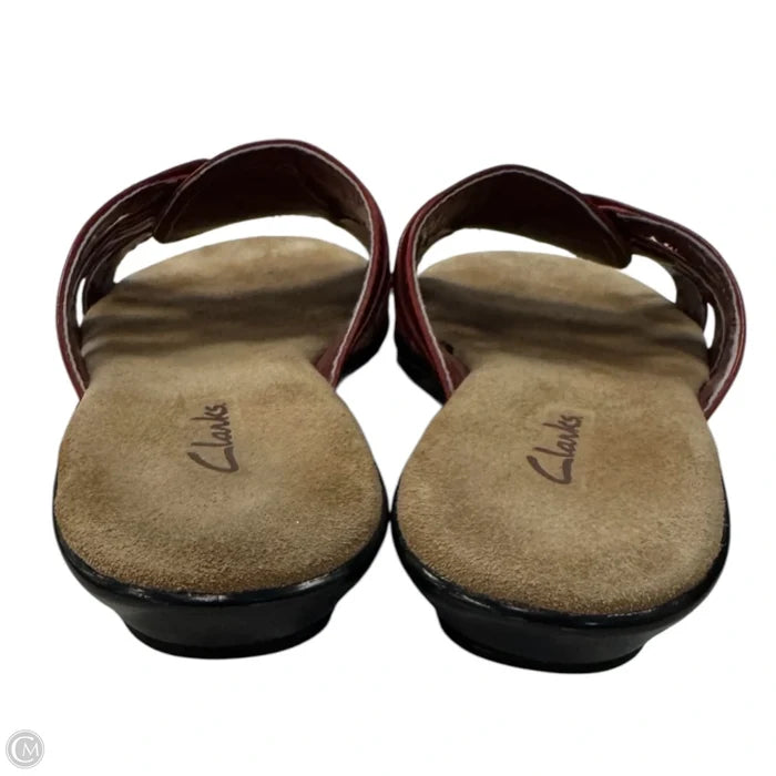 Sandals Flats By Clarks In Red, Size: 6