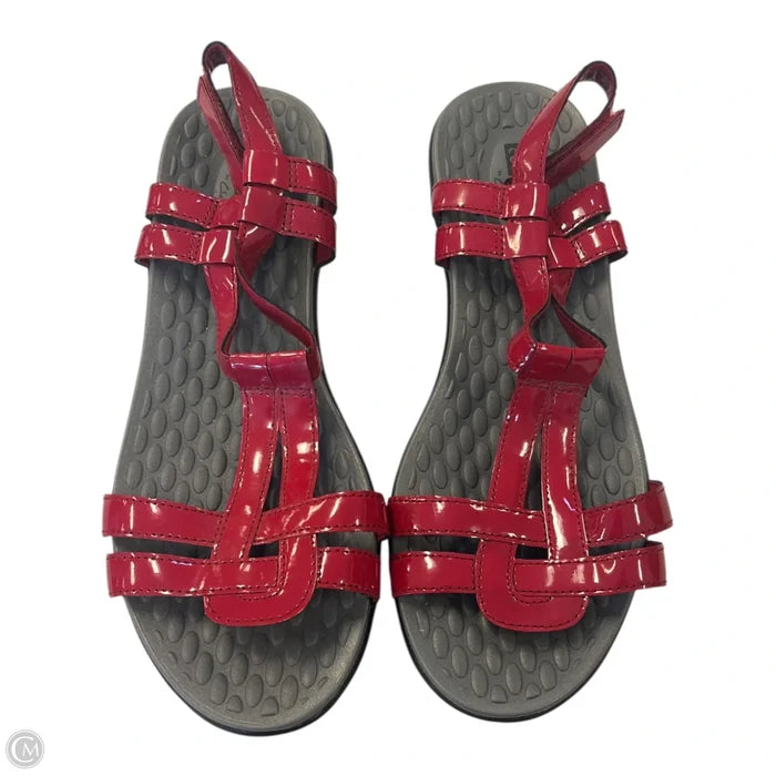 Sandals Flats By Clarks In Red, Size: 8.5
