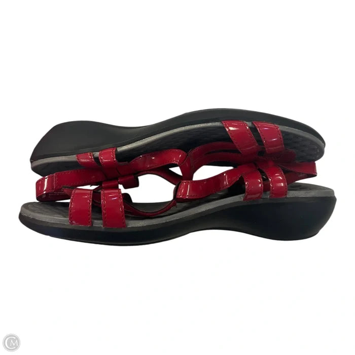 Sandals Flats By Clarks In Red, Size: 8.5