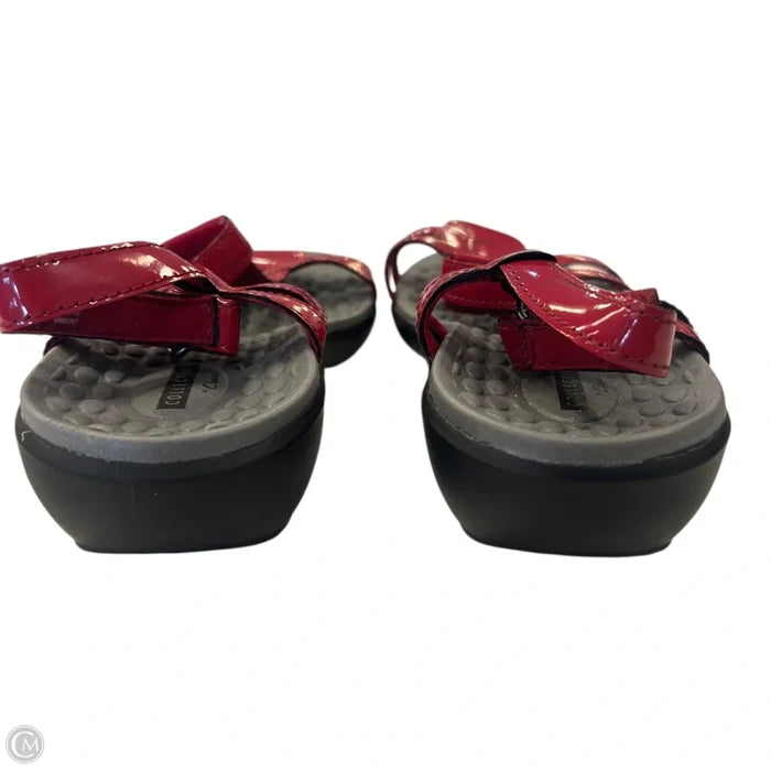 Sandals Flats By Clarks In Red, Size: 8.5