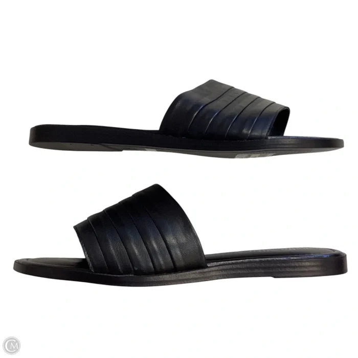 Sandals Flats By Clothes Mentor In Black, Size: 8.5