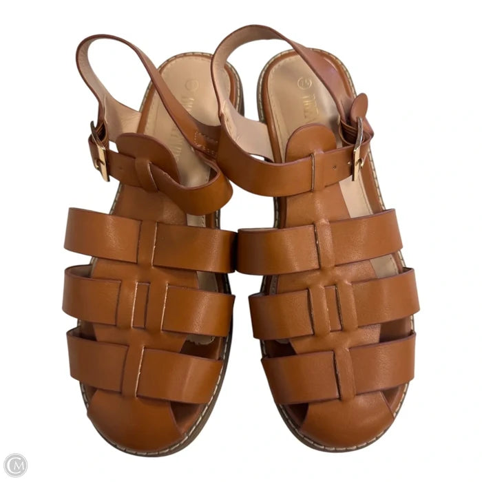 Sandals Flats By Dream Pairs In Brown, Size: 7.5