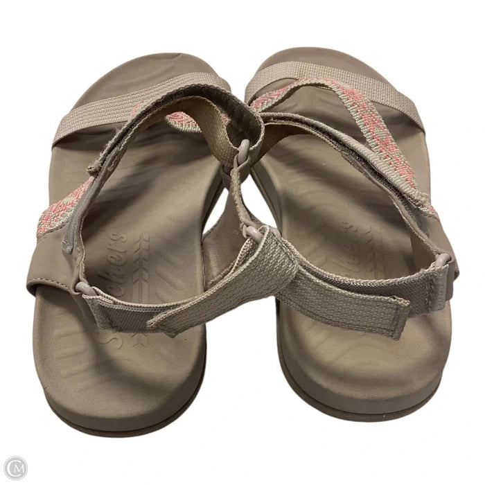 Sandals Flats By Skechers In Tan, Size: 5