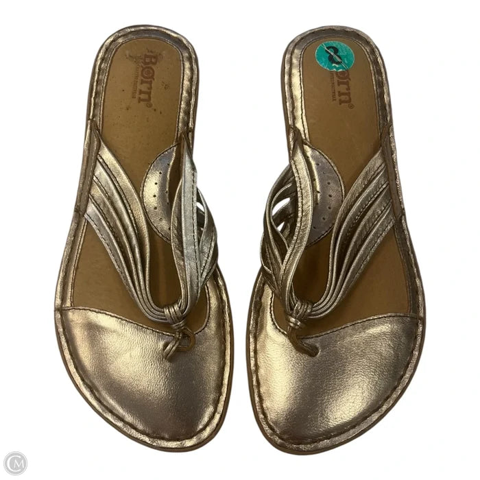 Sandals Flip Flops By Born In Gold, Size: 8