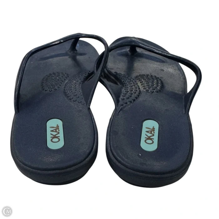 Sandals Flip Flops By Clothes Mentor In Navy, Size: 8
