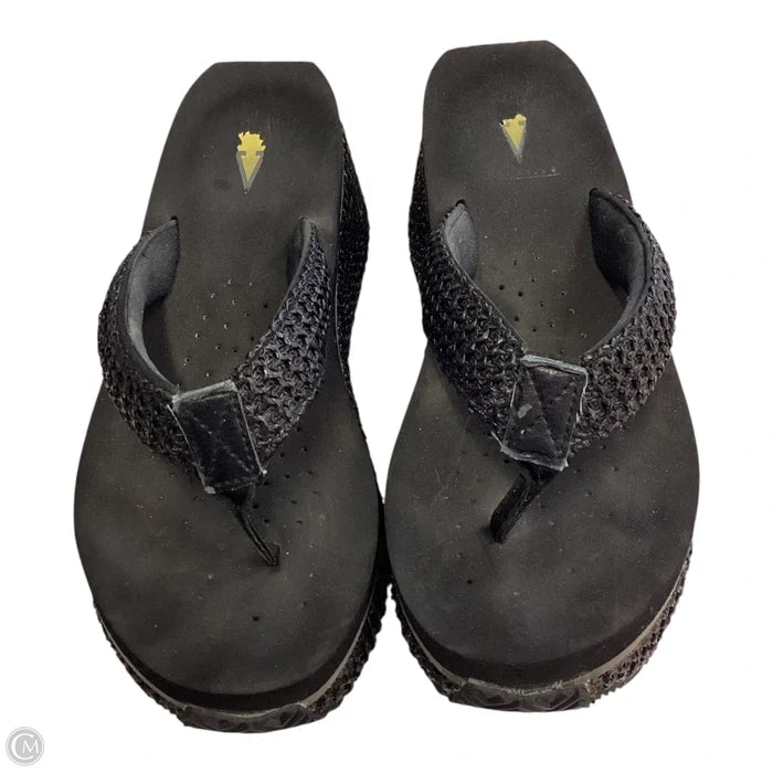 Sandals Flip Flops By Volatile In Black, Size: 7