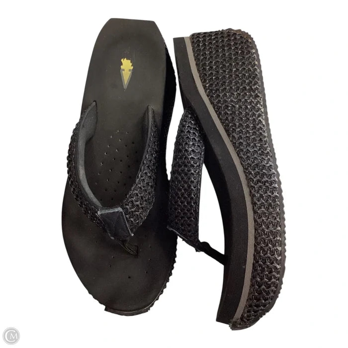 Sandals Flip Flops By Volatile In Black, Size: 7