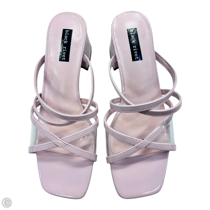 Sandals Heels Block By Black Rivet In Pink, Size: 7