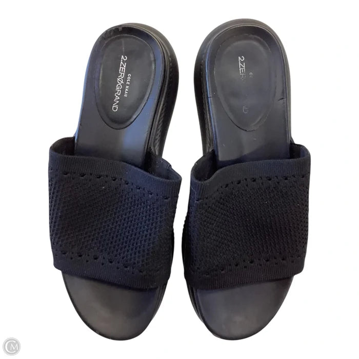 Sandals Heels Block By Cole-haan In Black, Size: 5
