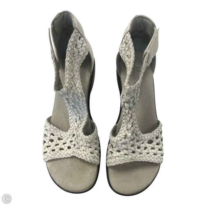 Sandals Heels Wedge By Jambu In White, Size: 8