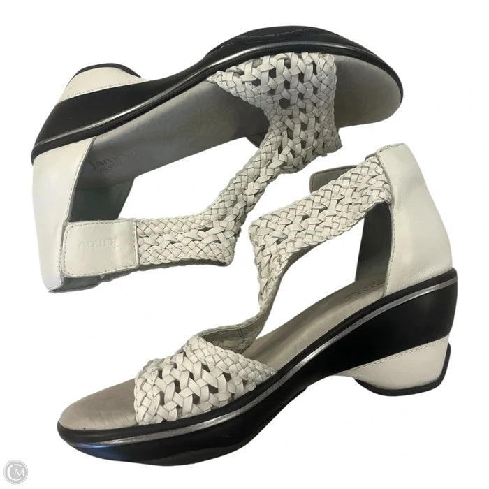 Sandals Heels Wedge By Jambu In White, Size: 8