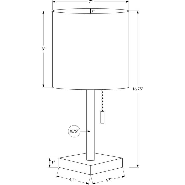 (Set of two) 17"H Table Lamp Metal base USB
