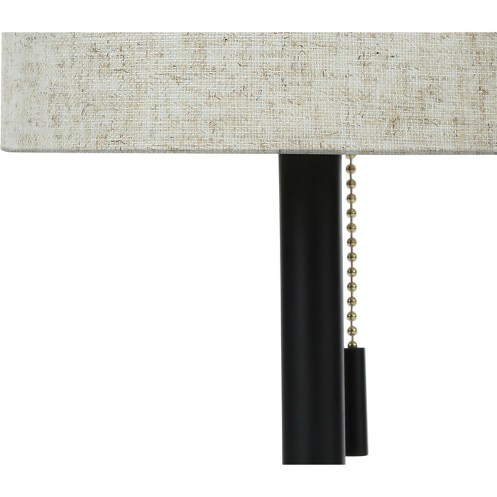 (Set of two) 17"H Table Lamp Metal base USB